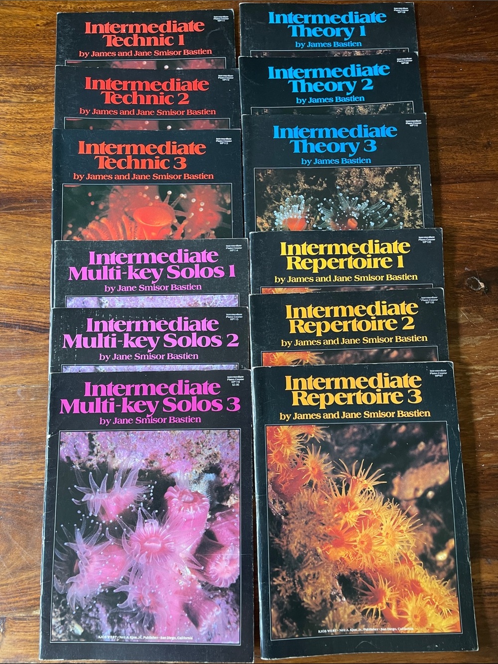 12 Piano Books Intermediate Series by James & Jane Smisor Bastien Used